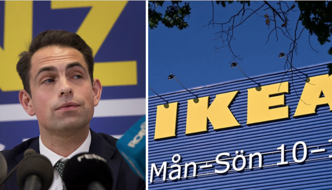 Det belgiska ultranationalistiska Vlaams Belang stäms av Ikea. På bilden partiledaren Tom Van Grieken.